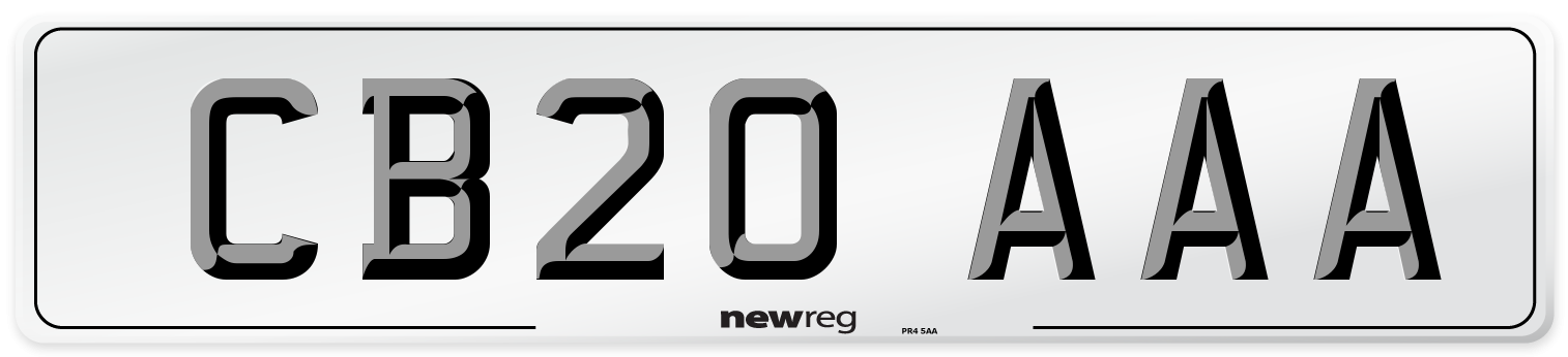 CB20 AAA Number Plate from New Reg